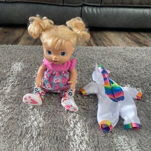 Colorful Doll with Unicorn Outfit